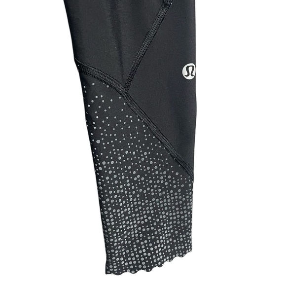Lululemon Tight Stuff Scallop Hem Leggings Size 6 Black - Picture 3 of 6